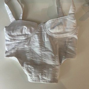 Zara White Corset Top